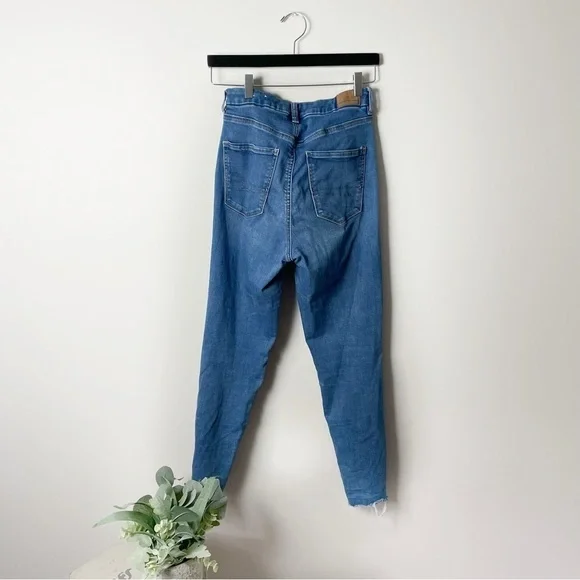 [American Eagle] Women's Curvy High Rise Raw Hem Jegging Denim Jeans - Picture 8 of 10
